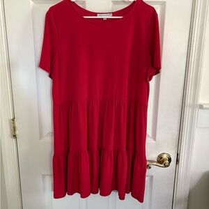 Annalee + Hope Vibrant Red Dress